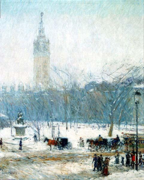 Childe Hassam Snowstorm, Madison Square Germany oil painting art